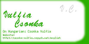 vulfia csonka business card